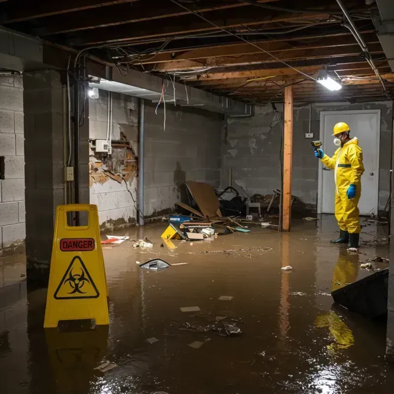 Flooded Basement Electrical Hazard in McFarland, WI Property